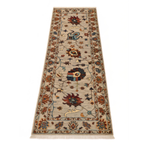 Mavi Zahra Sultani El Dokuma Yün Halı